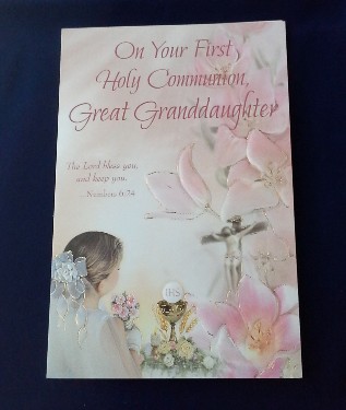 First Communion Card: Great Granddaughter